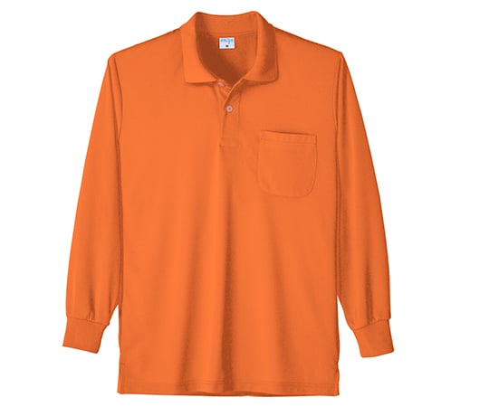 64-3187-25 接触冷感シリーズ 接触冷感長袖ポロシャツ 高価値セリー ＥＬ オレンジ 7362-12-EL 驚きの値段で
