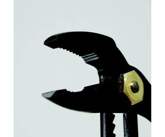 ウォーターポンププライヤー（黒金・バネ付・ドライバー付）　254mm