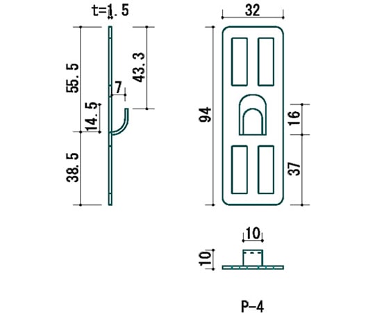 64-3216-66 壁美人 石膏ボード用 P-4金具 P-4Sh 【AXEL】 アズワン