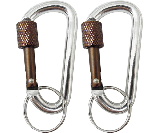 ロック式スナップフック　茶