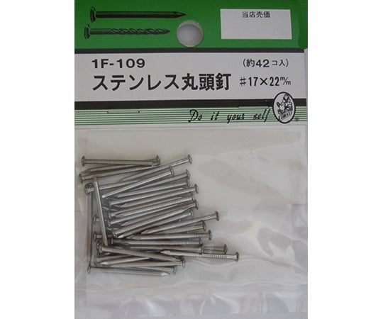ステン丸頭釘　#17×22mm　42個入