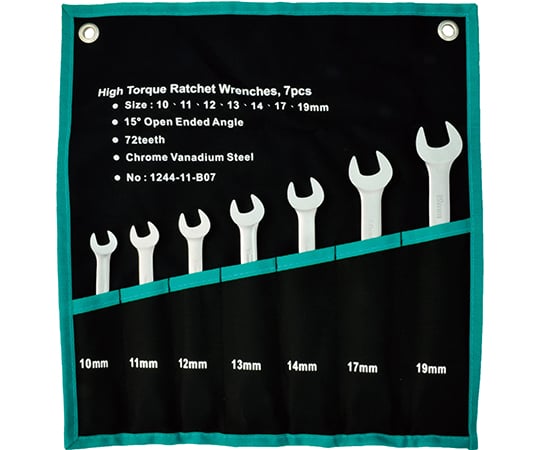 ラチェットコンビネーションレンチ　7本セット