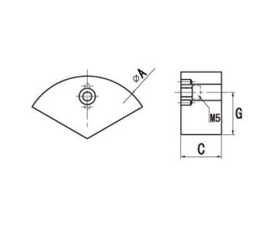 64-3270-77 北川鉄工所 エアチャック用 R-KPC80/ALR-KPC80 円形生爪