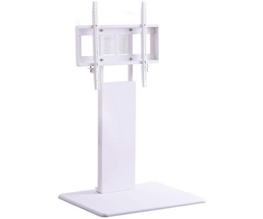 壁寄せテレビスタンド（スイング式　高さ調節）　ホワイト　ロータイプ