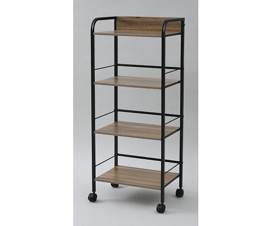 取扱を終了した商品です］ラック 4段 キャスター付き YZCR-4(OAK/BK