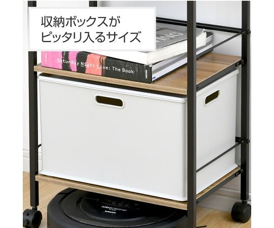 取扱を終了した商品です］ラック 4段 キャスター付き YZCR-4(OAK/BK