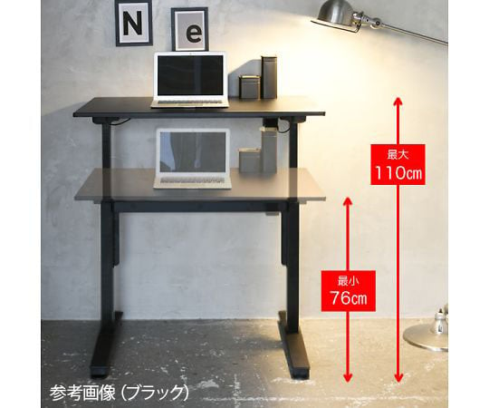 スタンディングデスク　昇降デスク　ガス圧昇降式　100×72cm　ホワイト　LLD-1070(WH)