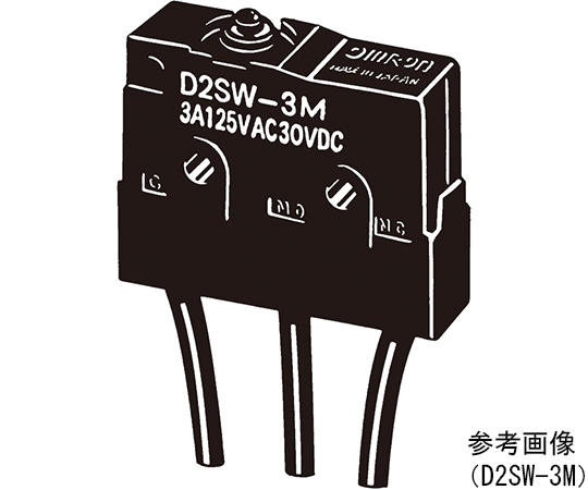 64-3352-69 受注停止 96％以上節約 D2SW-3MS 日本人気超絶の シール形超小形基本スイッチ
