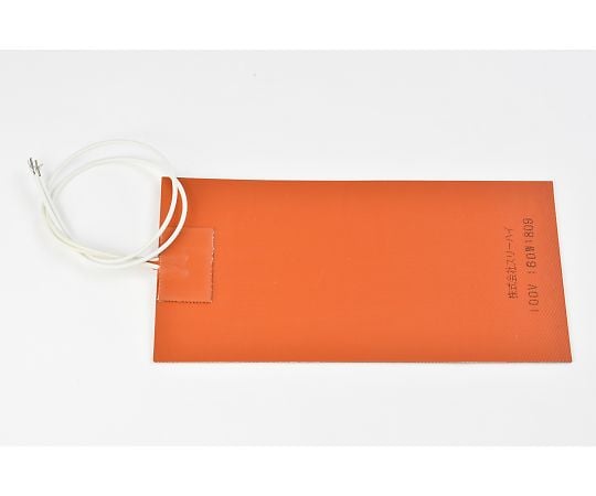 シリコンラバーヒーター100V　160W　100mm×200mm　リード線300mm