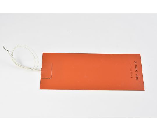 シリコンラバーヒーター100V　200W　100mm×250mm　リード線300mm