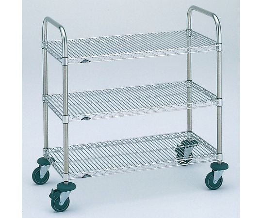 ステンレスエレクター・カート　万能カート　φ100mm　W758×D613×H963mm　SUS　ABS樹脂製テーパータイプ