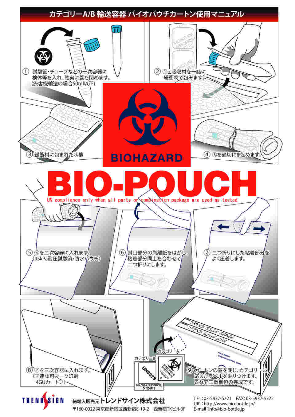 取扱を終了した商品です］バイオパウチカートン5 4箱入 BPC002 64-3542