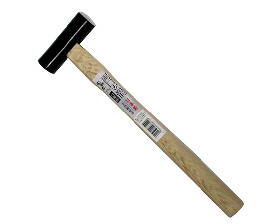 両口玄能　天然白樫柄　頭重量375g