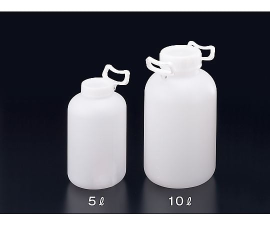 PE取手付広口瓶　片手　5L