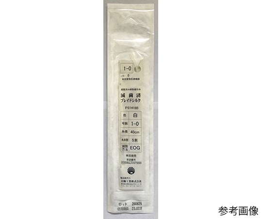 64-3700-87 滅菌済ブレイドシルク 黒 40×5 3-0 1パック（50本入