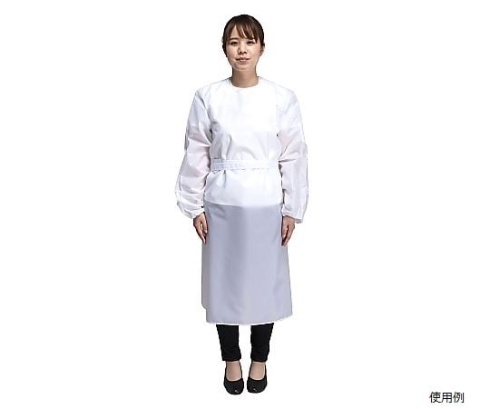 洗える防護ガウン　ホワイト　M-L