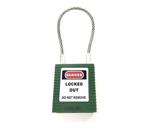 64-3726-32 ロックアウト用ケーブルパドロック（赤） 14685-1 【AXEL