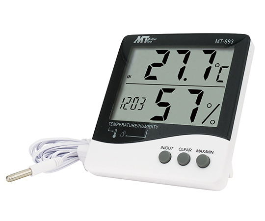 デジタルデカ文字温湿度計（IN/OUT） 中国語版校正証明書付