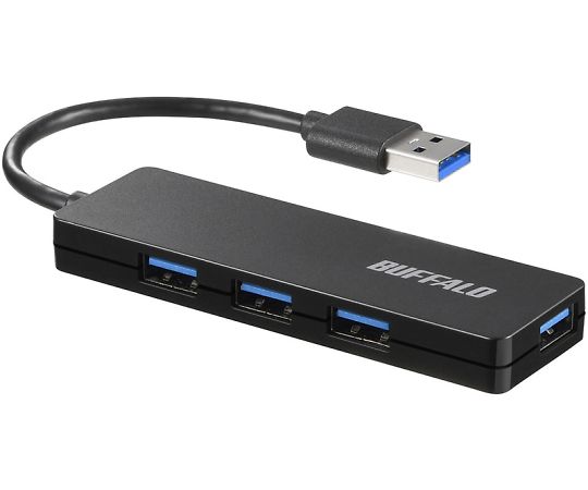 USB3.0　4ポート　バスパワーハブ　ブラック