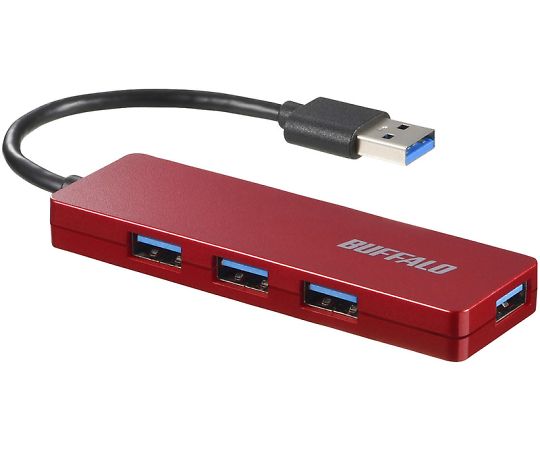 USB3.0　4ポート　バスパワーハブ　レッド