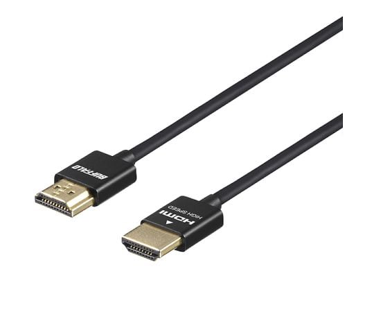 イーサネット対応　HIGH　SPEED　HDMIケーブル　スリムタイプ　1.5m　ブラック