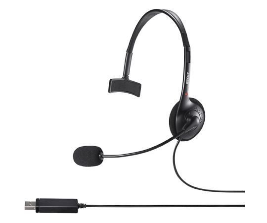 64-3774-61 片耳ヘッドバンド式モノラルヘッドセット 価格 交渉 送料無料 USB接続 【最新入荷】 ブラック BSHSHUM110BK