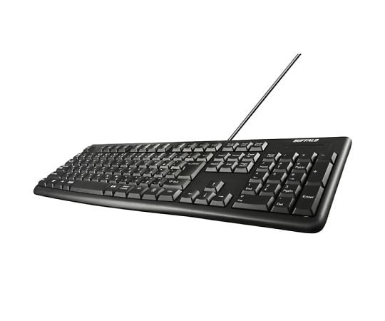USB接続　有線スタンダードキーボード　ロングケーブル　ブラック
