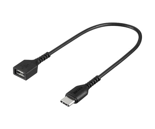 USB2.0変換アダプター（Type-C　to　microB）　0.15m　ブラック