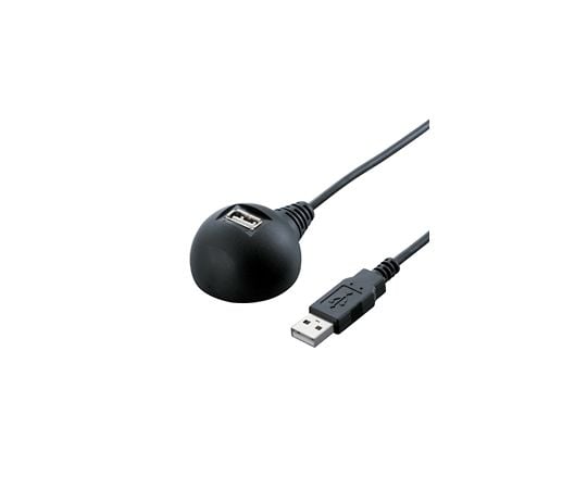 USB延長ケーブル　2.0対応　スタンド付　2.0m　ブラック