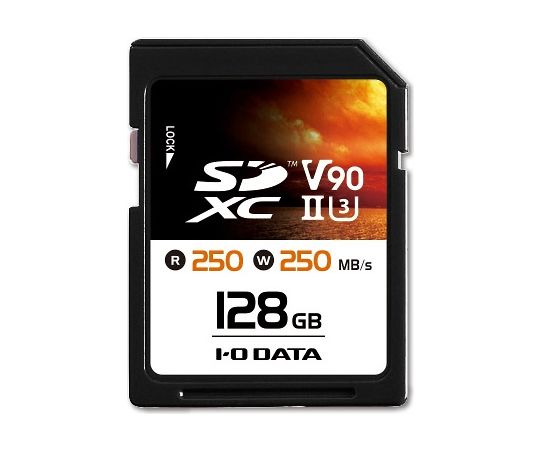 UHS-II UHSスピードクラス3/Video Speed Class 90対応 SDメモリーカード 128GB SD2U3-128G