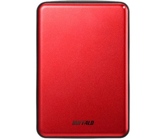 USB3.1（Gen.1）対応　アルミ素材＆薄型ポータブルHDD　2TB　レッド