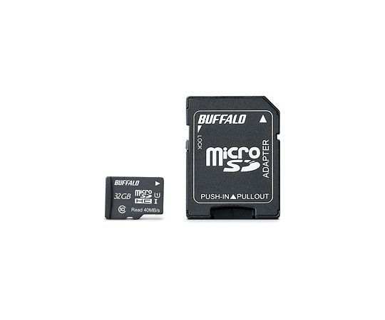 UHS-I　Class1　microSDHCカード　SD変換アダプター付　32GB　RMSD-032GU1SA