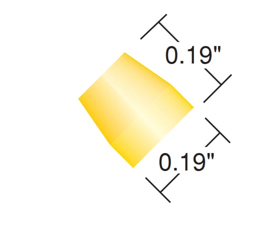 64-3955-70 フランジレスフェラル Yellow ETFE(10pk) P-300X