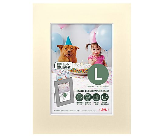 インサートカラーペーパースタンドL　クリーム