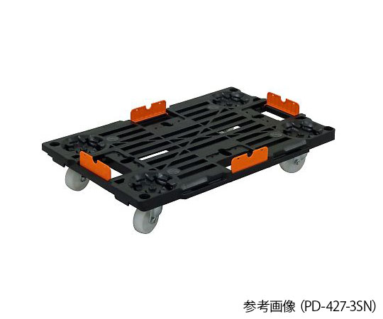静音樹脂平台車（ナイロン車輪/100kg） 4台入り PD-427-3SN