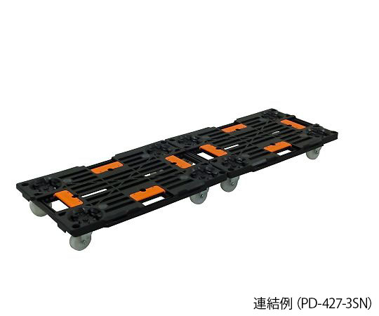 静音樹脂平台車（ナイロン車輪/100kg） 4台入り PD-427-3SN