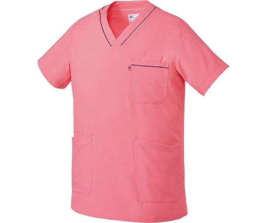 スクラブ【男女兼用】　ピンク　LL