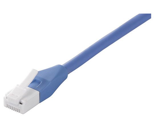 Cat6A　ツメの折れないLANケーブル　標準　ストレート　0.2m　ブルー
