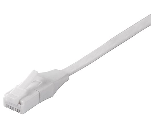 Cat6　ツメの折れないLANケーブル　フラット　ストレート　7m　ホワイト