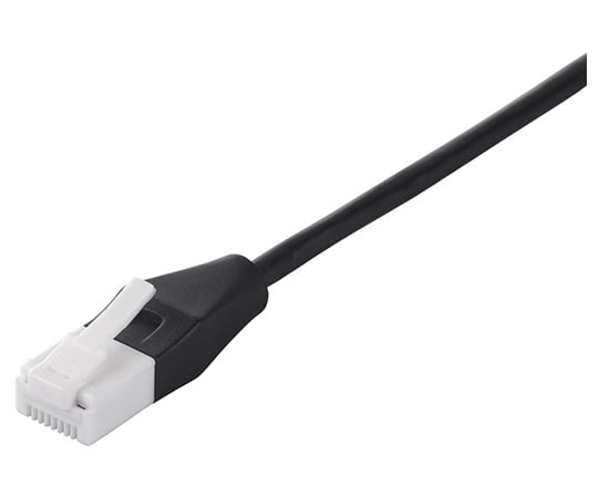 Cat6　ツメの折れないLANケーブル　スリム　ストレート　1.5m　ブラック