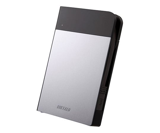 ICカード対応MILスペック　耐衝撃ボディー防雨防塵ポータブルHDD　1TB　シルバー
