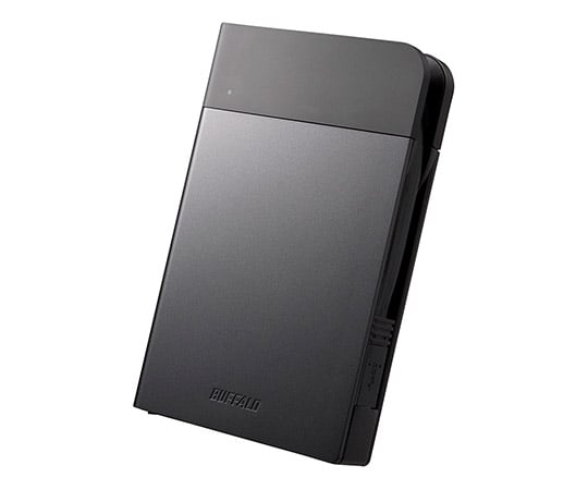 ICカード対応MILスペック　耐衝撃ボディー防雨防塵ポータブルHDD　2TB　ブラック