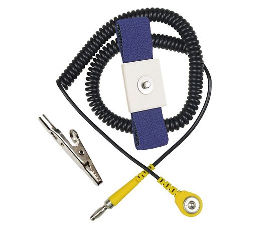 リストストラップ　青　Lサイズ　3mコイルコード付