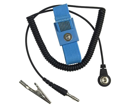 リストストラップ　布製　青　1.8mコード