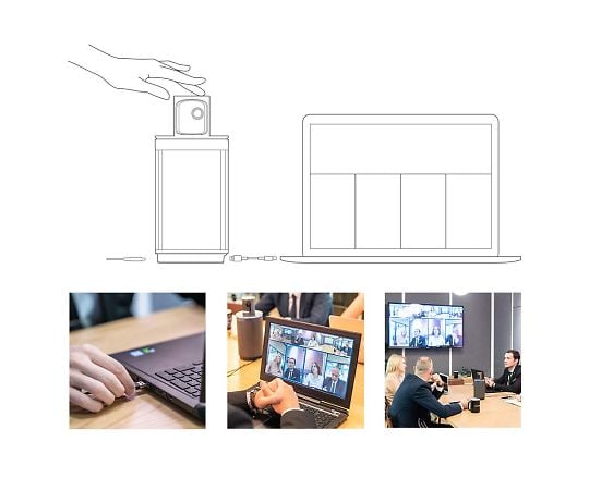 64 3991 30 360度ビデオ会議用カメラ Kandaomeeting Axel アズワン