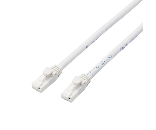LANケーブル　CAT6A対応　EU　RoHS指令準拠　爪折れ防止　簡易パッケージ仕様　50m　ヨリ線　ホワイト