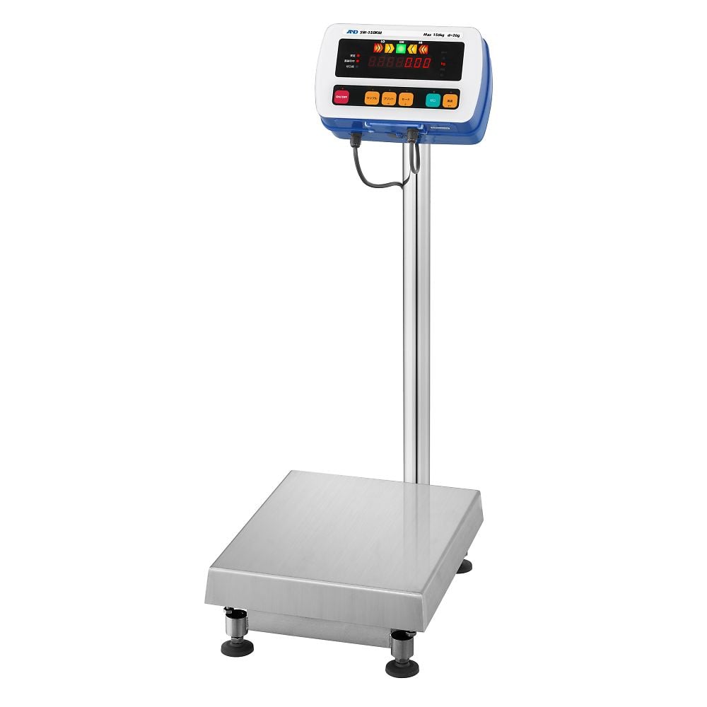 防塵・防水等級 IP69K/IP68　台はかり　SWシリーズ  ひょう量:150kg 最小表示:20g  JCSS校正付　SW150KM-JA-00J00