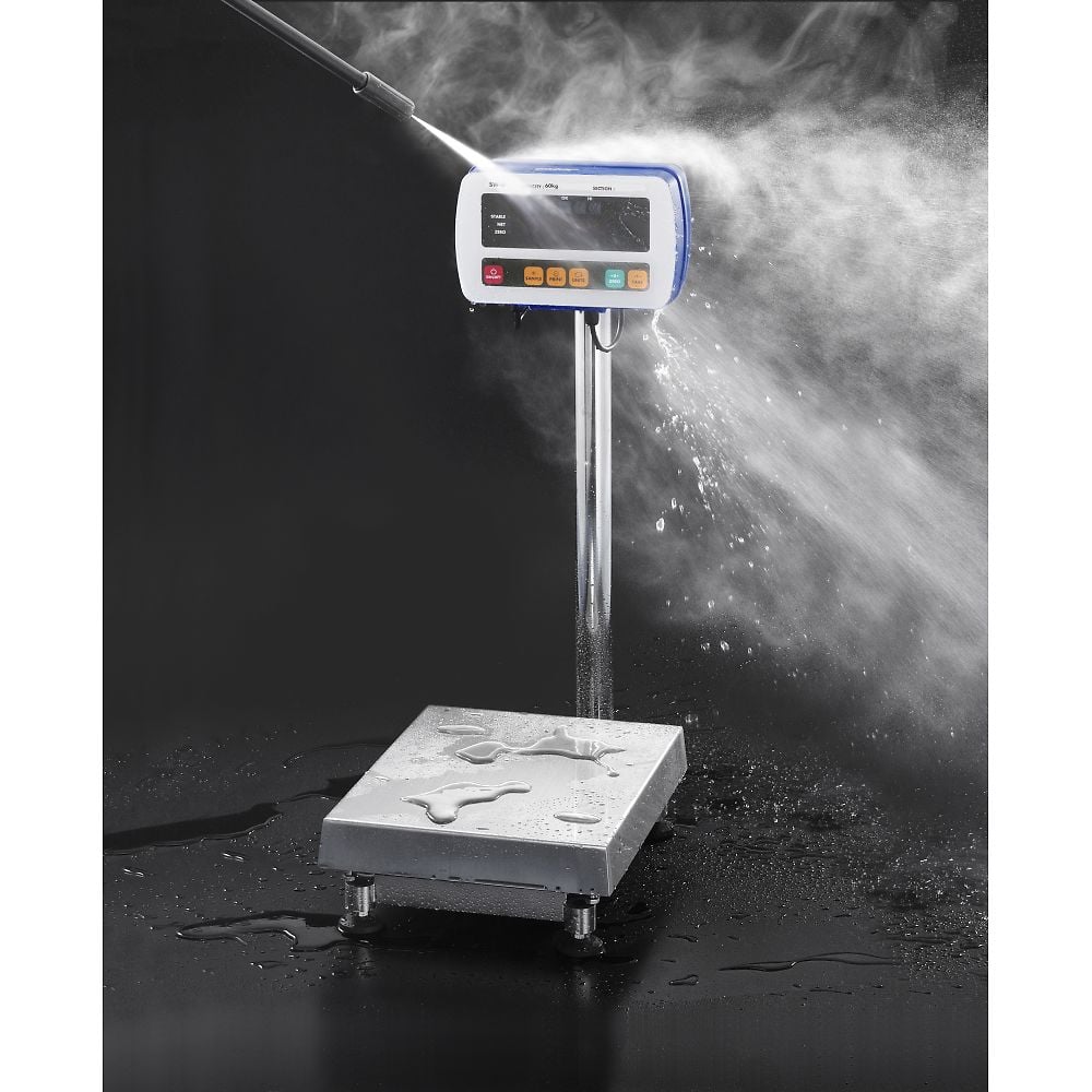 防塵・防水等級 IP69K/IP68　台はかり　SWシリーズ  ひょう量:150kg 最小表示:20g  JCSS校正付　SW150KM-JA-00J00