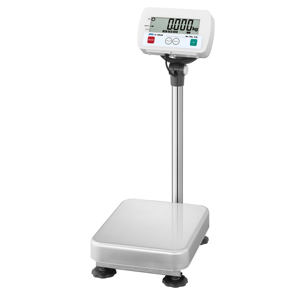 フレーム SUS304　防塵・防水台はかり SCシリーズ  ひょう量:30kg 最小表示:5g  一般校正付　SC30KAM-JA-00A00