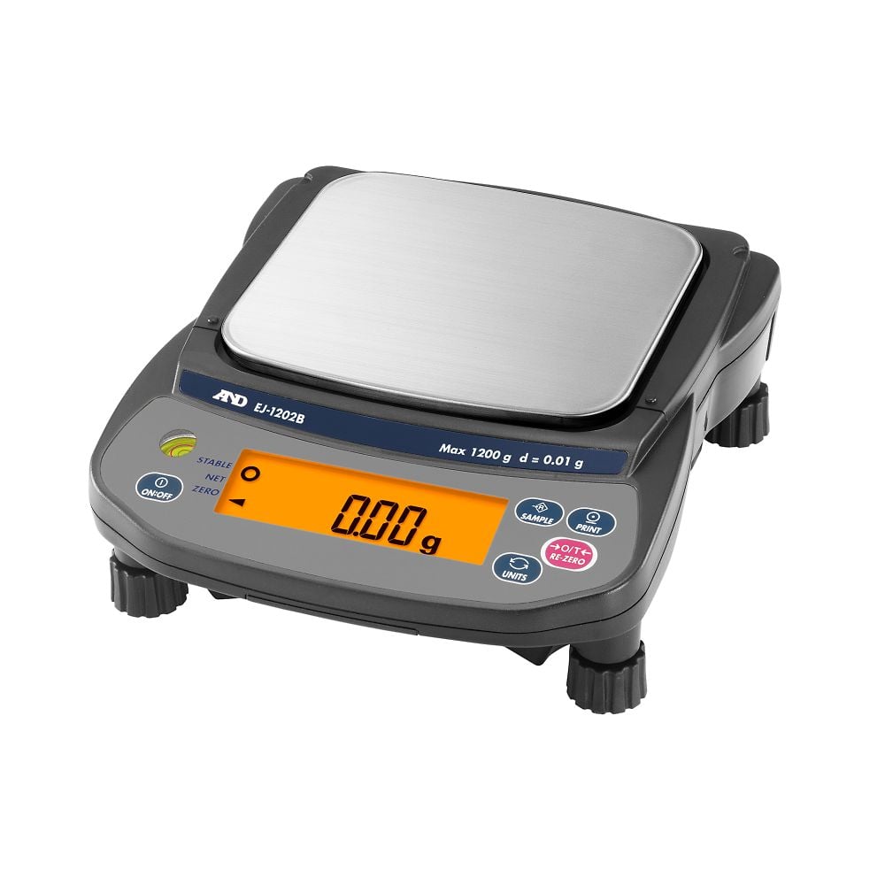 パーソナルコンパクト電子天びん EJ-Bシリーズ  ひょう量:1200g 最小表示:0.01g  JCSS校正付